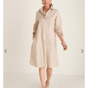 Chico’s Tie Sleeve Shirtdress (NWT) - Sand Color
